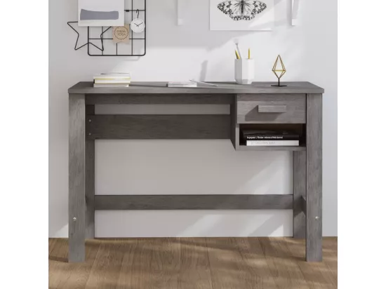 Bureau HAMAR Gris clair 110x40x75 cm Bois massif de pin