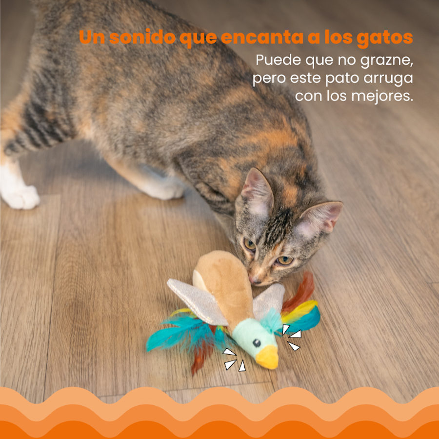 Pato de pelúcia Outward Hound Catstages Flapperz para gatos