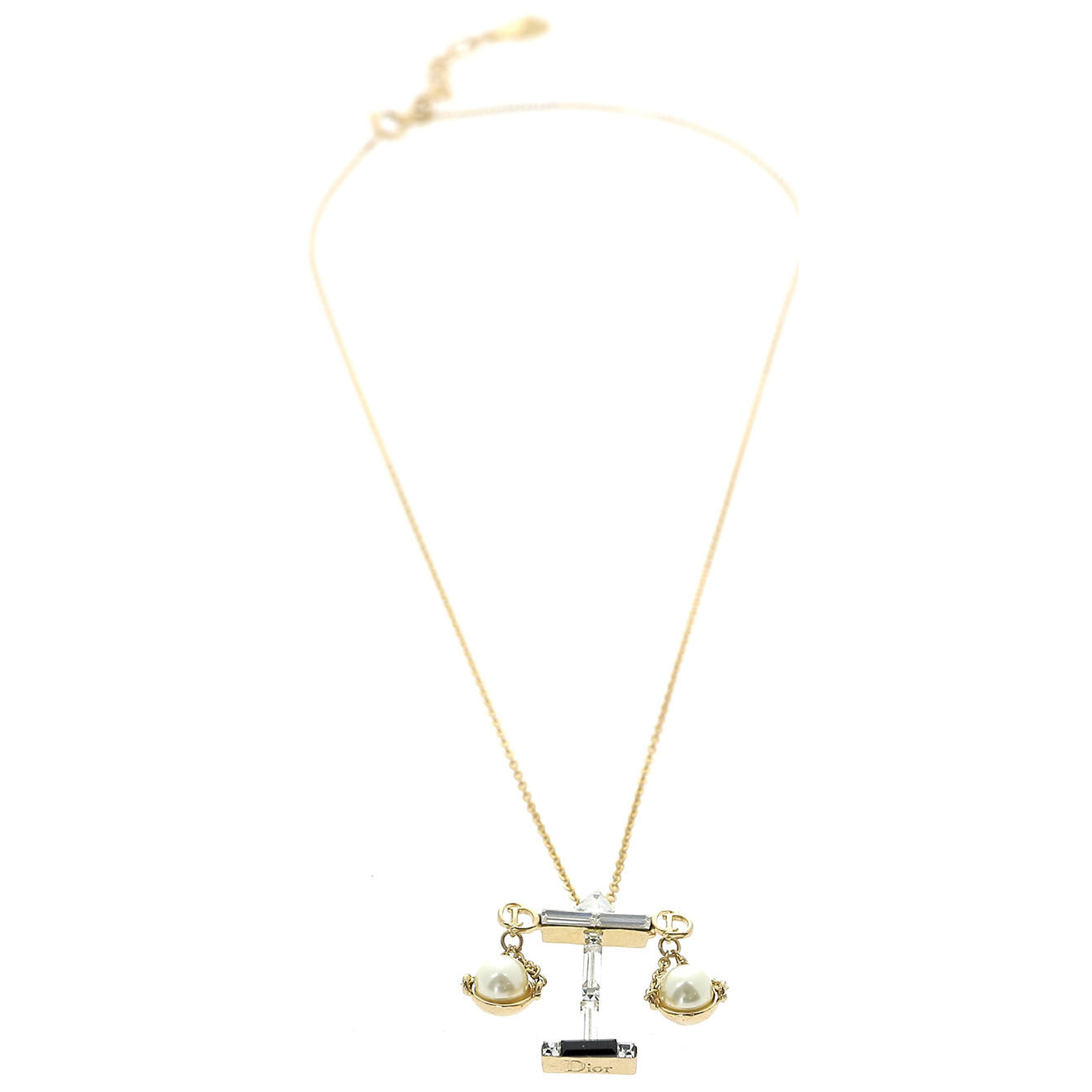 Dior Collier en Laiton & Perles doré - Très bon état