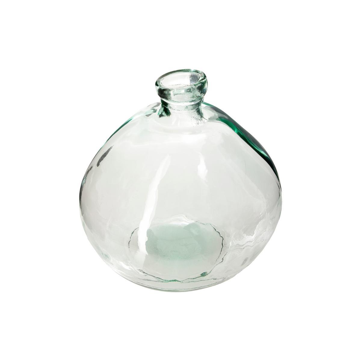 VASE ROND VERRE RECYCLE TRANSPARENT D.23CM