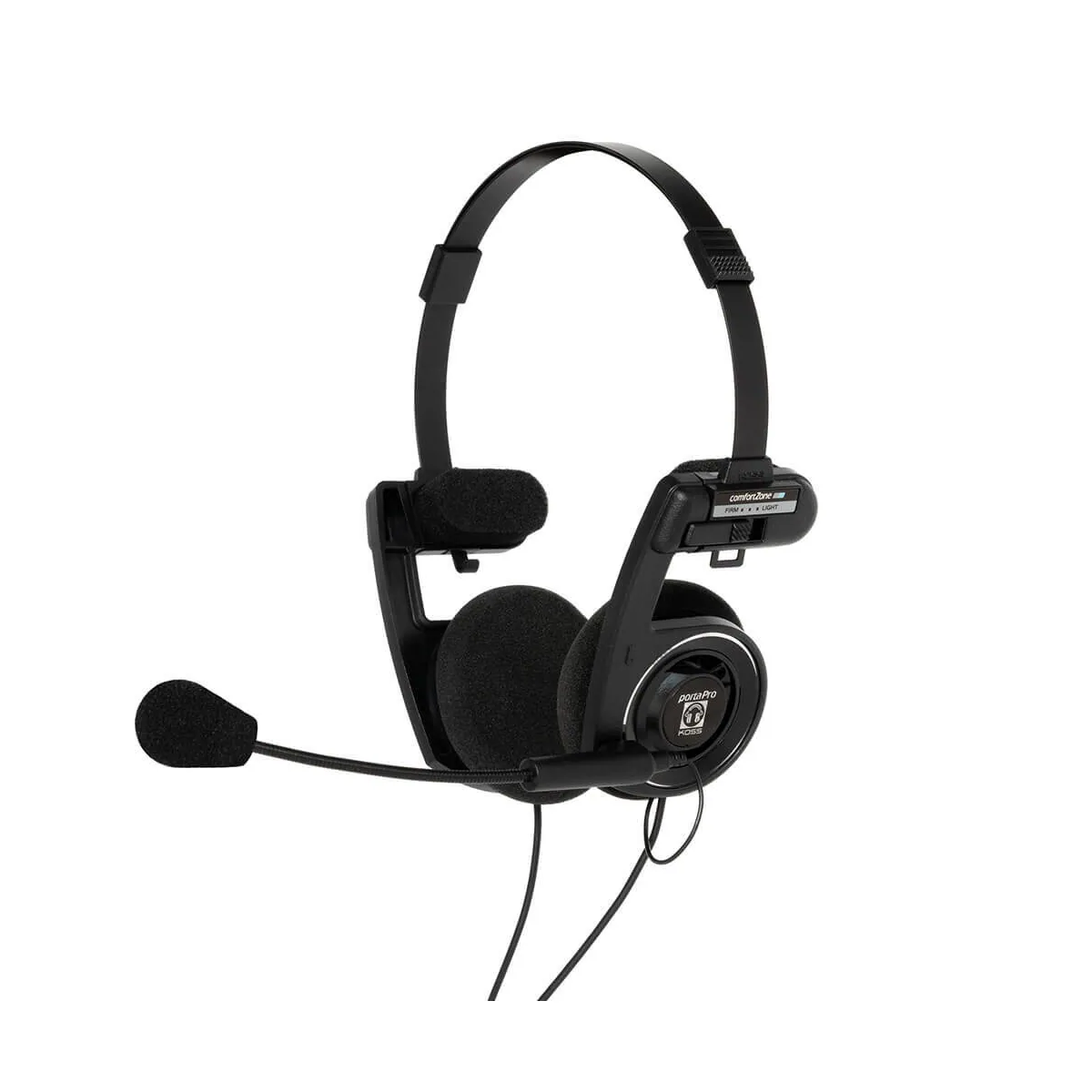 Hodetelefon PortaPro Kommunikasjonshodesett On-Ear Mic Svart