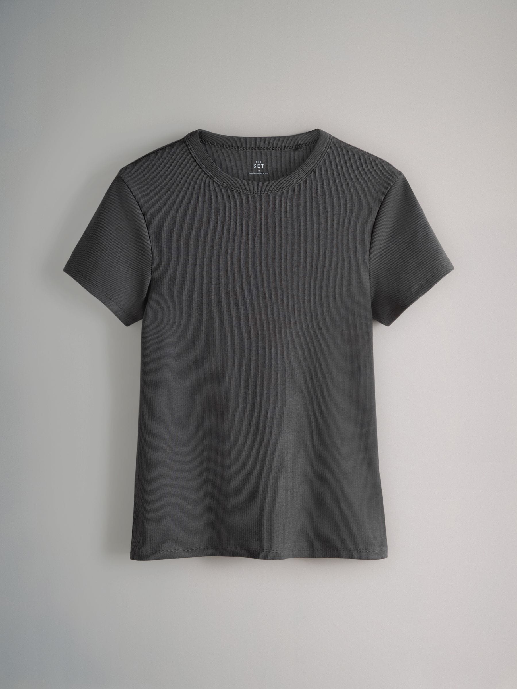 Grijs - The Set 5 Pack Korte Mouw Geribd T-shirt