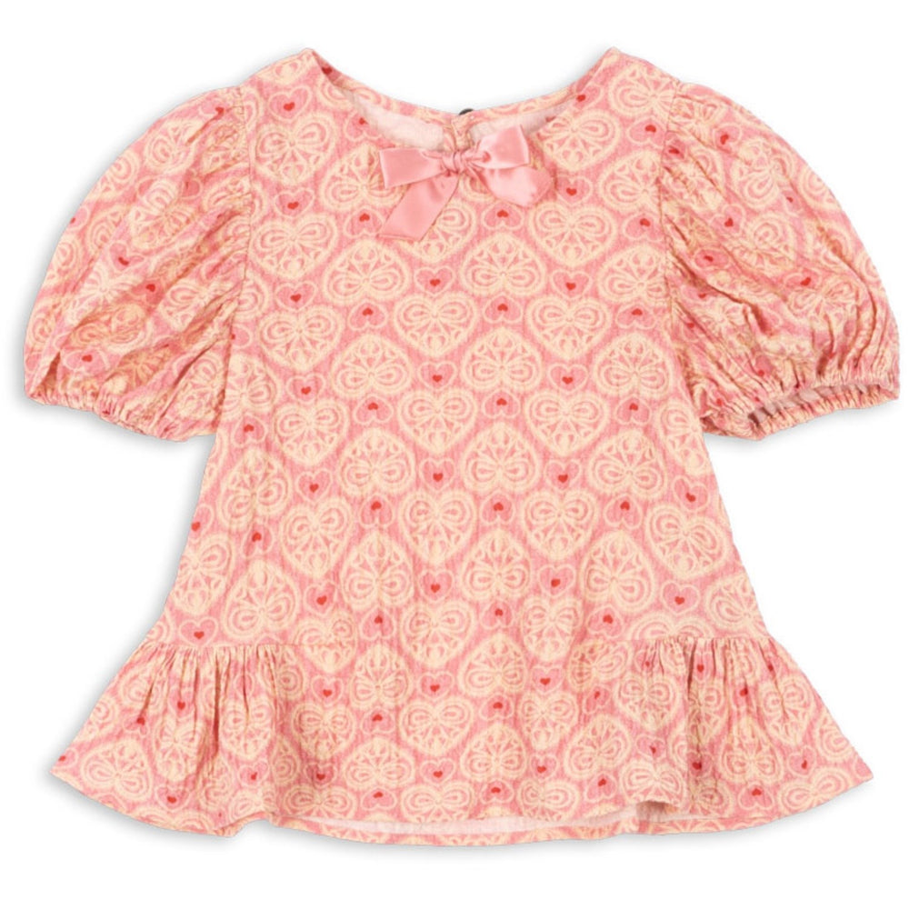 Køb Konges Sløjd Lacy Pink Ava Ss Bluse GOTS