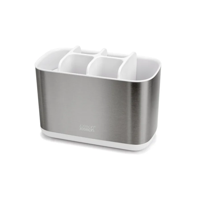 Joseph Joseph - EasyStore Steel Zahnbürstenhalter, weiss
