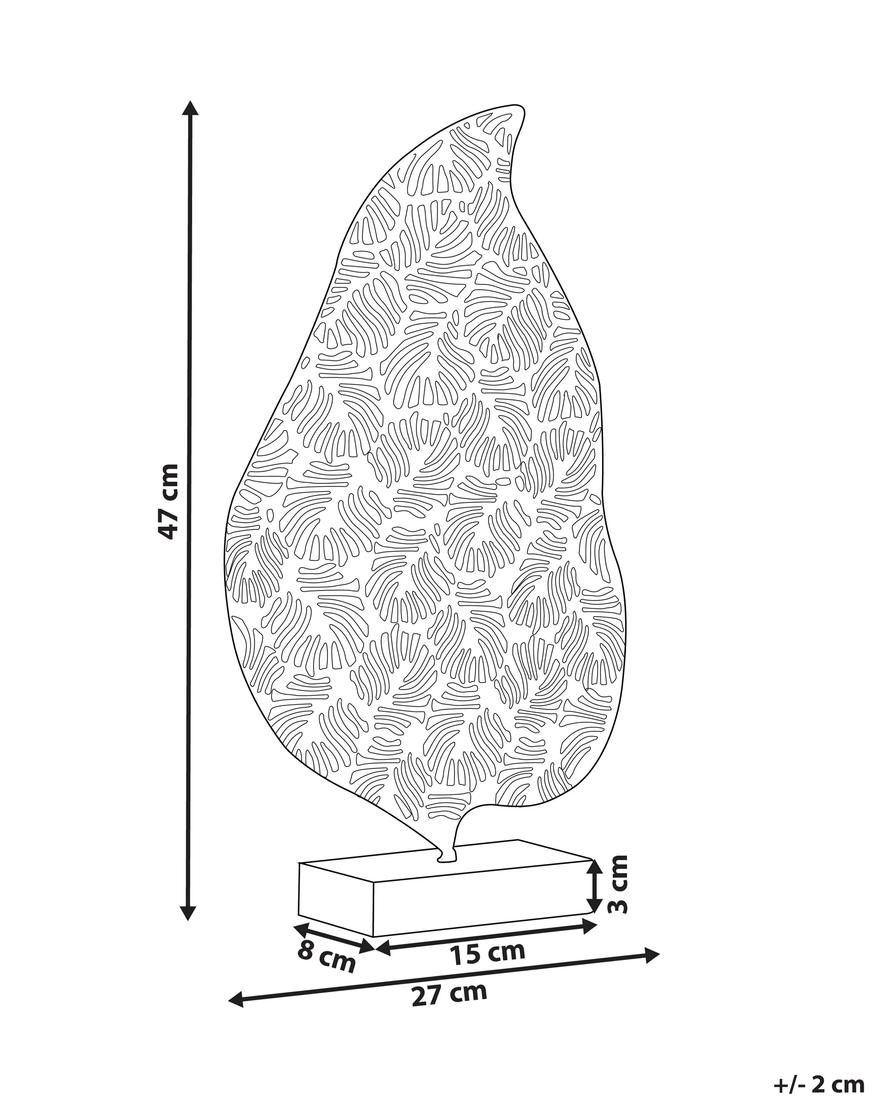 Figuur Blad LITHIUM Metaal Goud