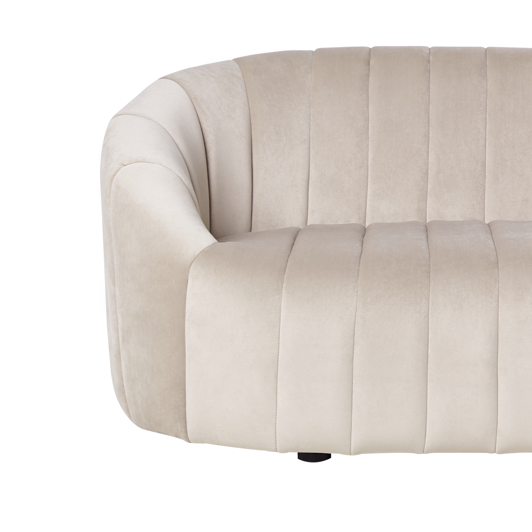 Beliani - MALUNG - Driezitsbank - Beige - Fluweel