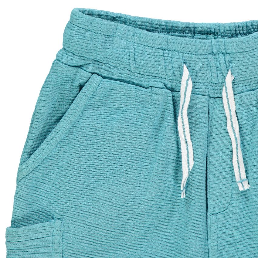 Bermuda en maille style ottoman à poches - Bleu moyen