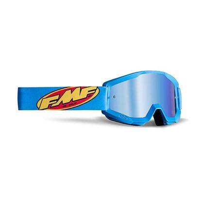 Masque cross FMF VISION POWERBOMB CORE CYAN - ECRAN IRIDIUM BLEU 2022 - Bleu