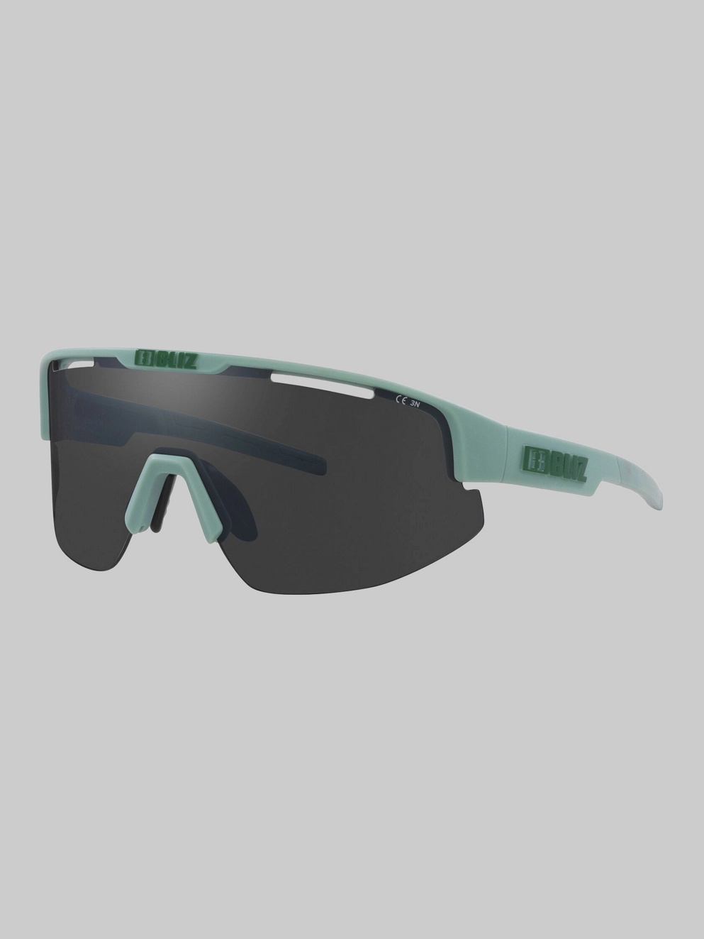 BLIZ Active Eyewear Matrix Matt Green Sunglasses smoke w silver mirror