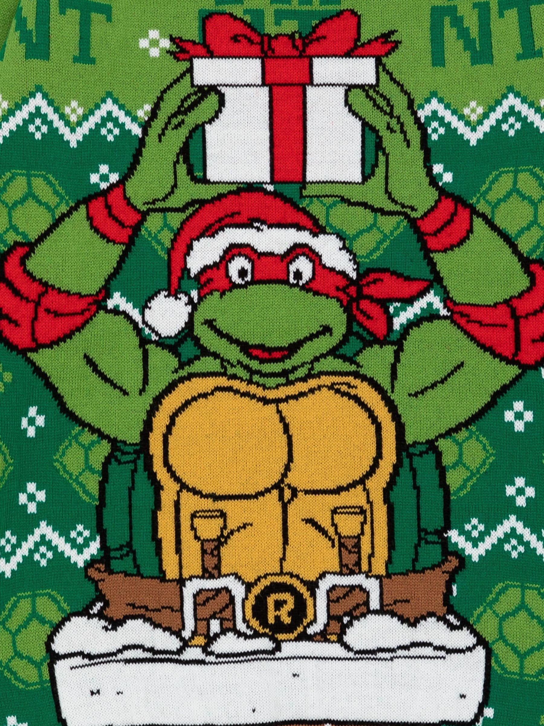 Groen met Ninja Turtles - Vanilla Underground kinderkersttrui