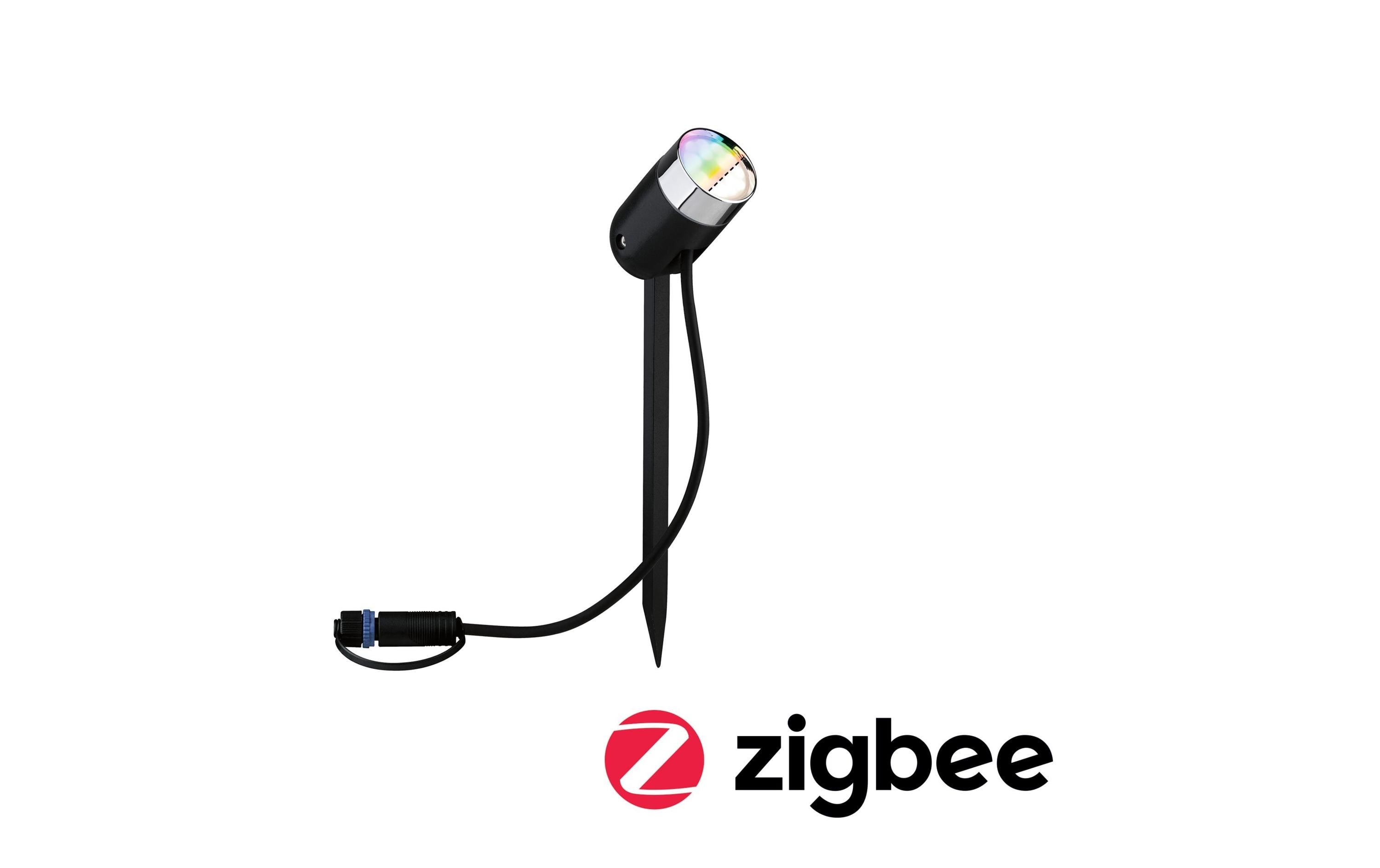 Gartenleuchte Plug & Shine PIKE RGBW Spot 40 °, ZigBeeSteuerbares Lichtobjekt mit Farbwechsel