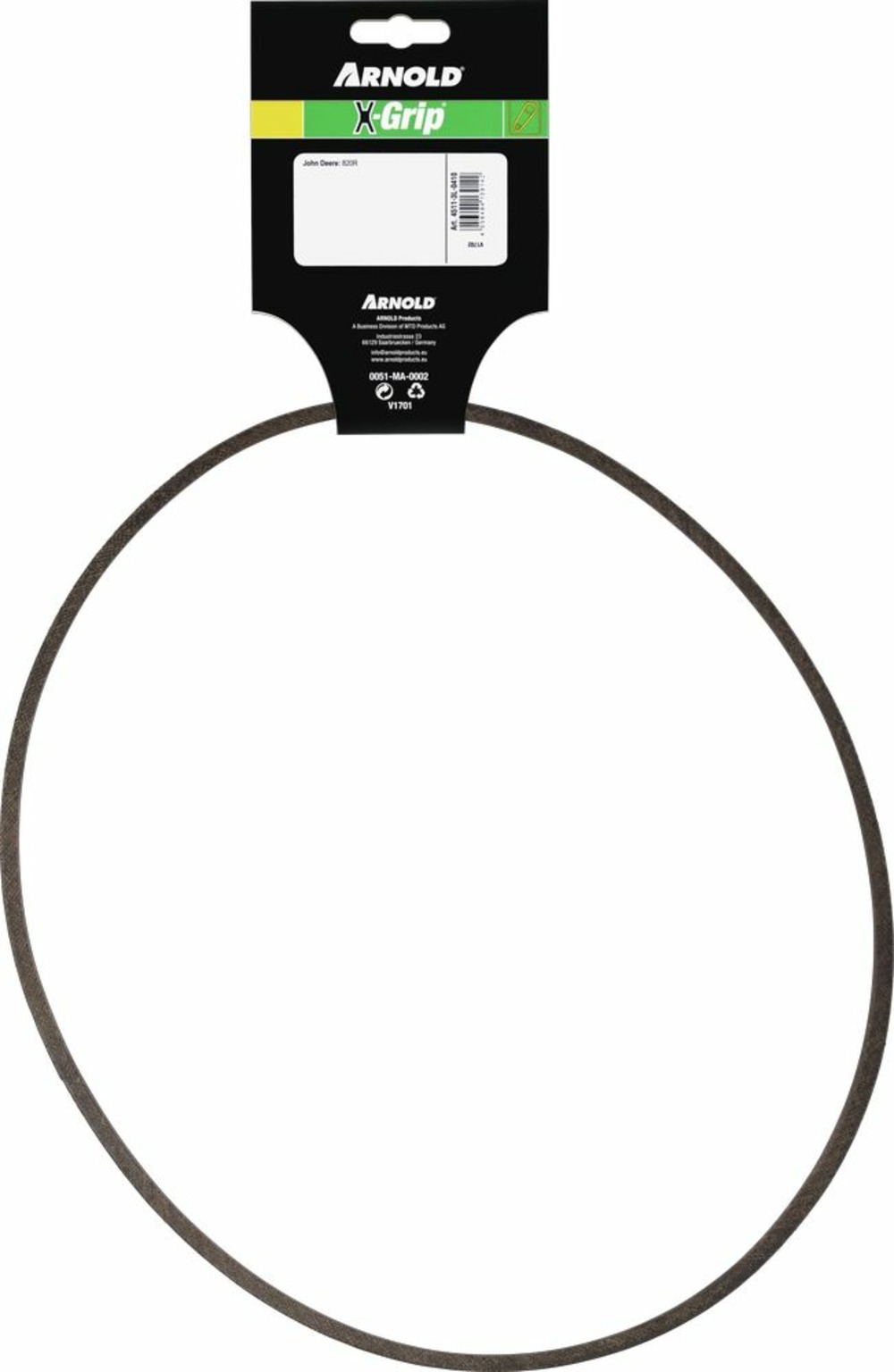 Courroie trapézoïdale x-grip v de type 3l410
