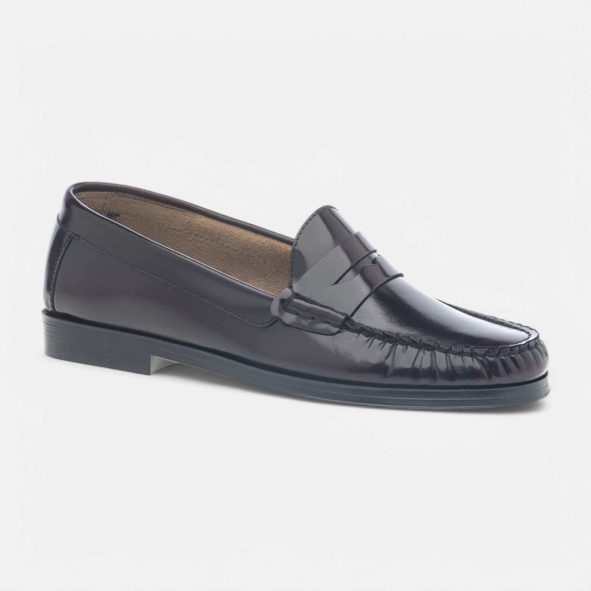 Mocassins Femme en cuir bordeaux