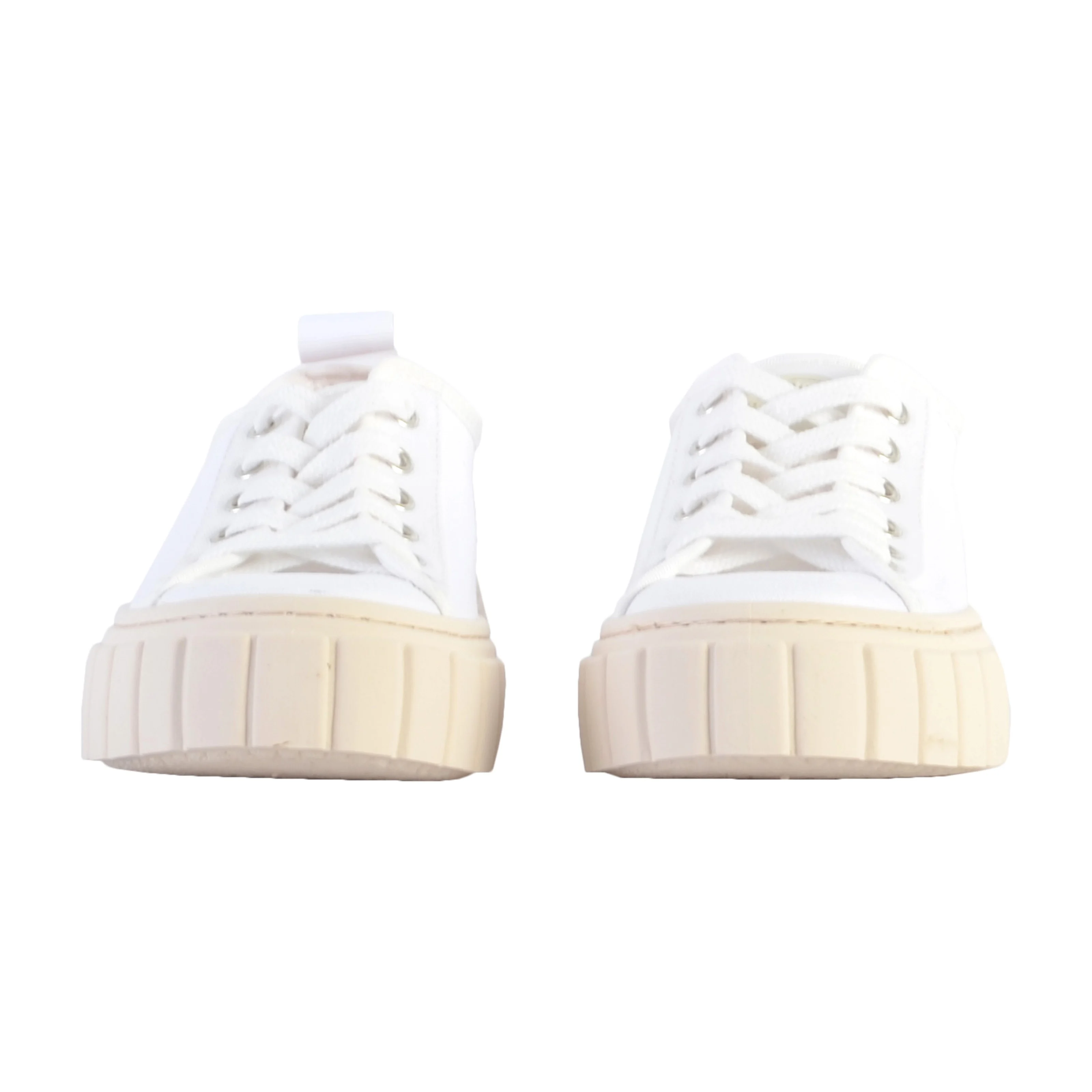 Baskets compensées à lacets | Blanc