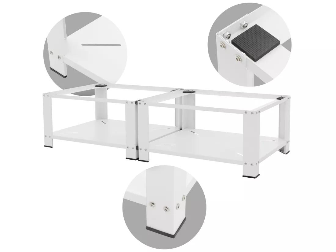 Socle machine à laver double avec étagère base 150 kg/support ML-DESIGN