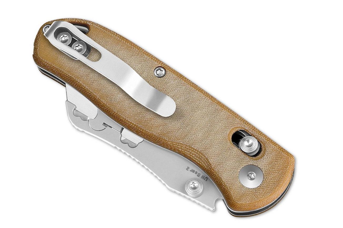 Kizer Drop Bear Utility V3619JA7 Brown Micarta, zakmes
