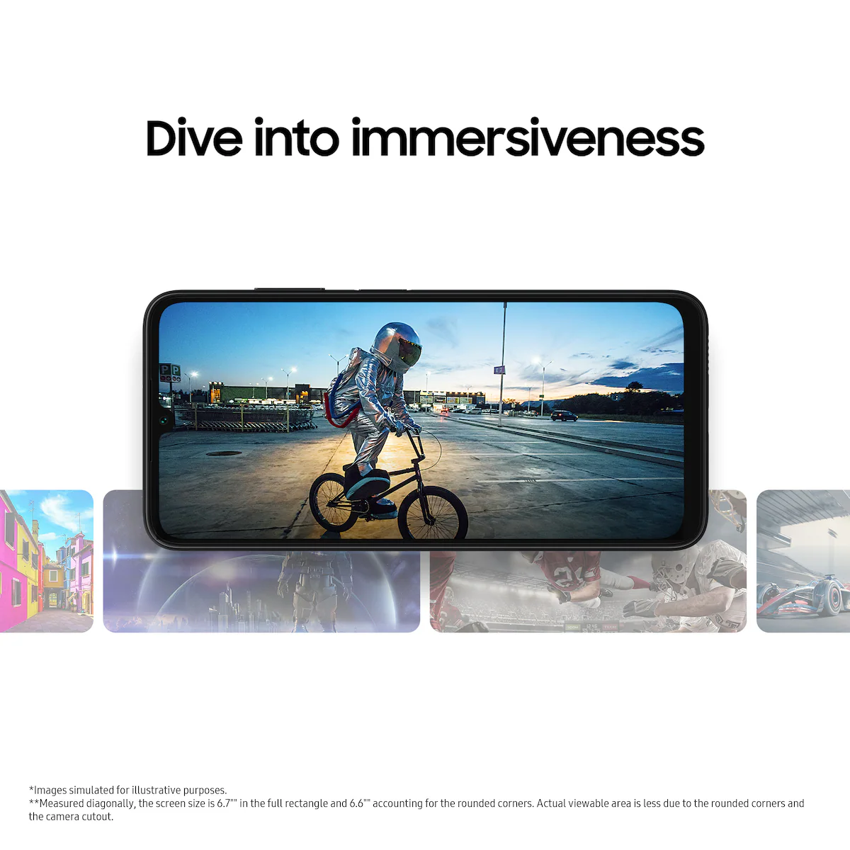 Samsung Galaxy A05s smarttelefon 4/128GB (sølv)