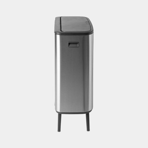 Bo Touch Bin Hi, met 2 binnenemmers, 2 x 30 liter - Matt Steel Fingerp
