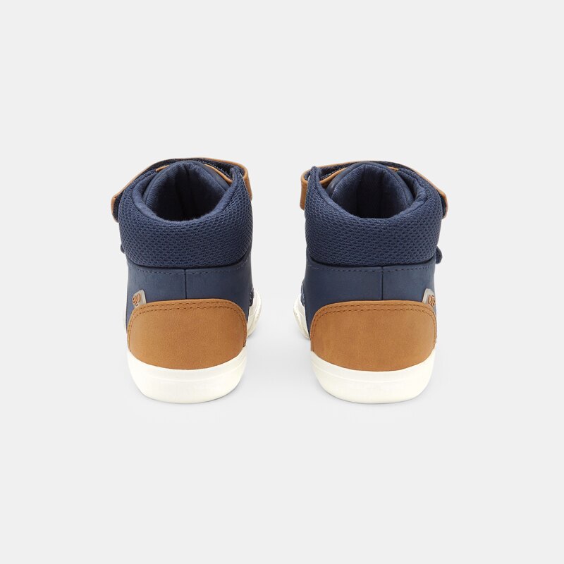 Baskets mid bimatière à scratchs bleues bébé garçon Bleu