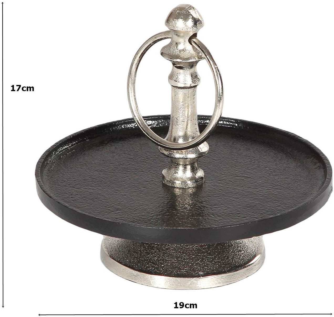 Ambiente Haus Etagere »Etagere 1 Stufe Silber und Schwarz«