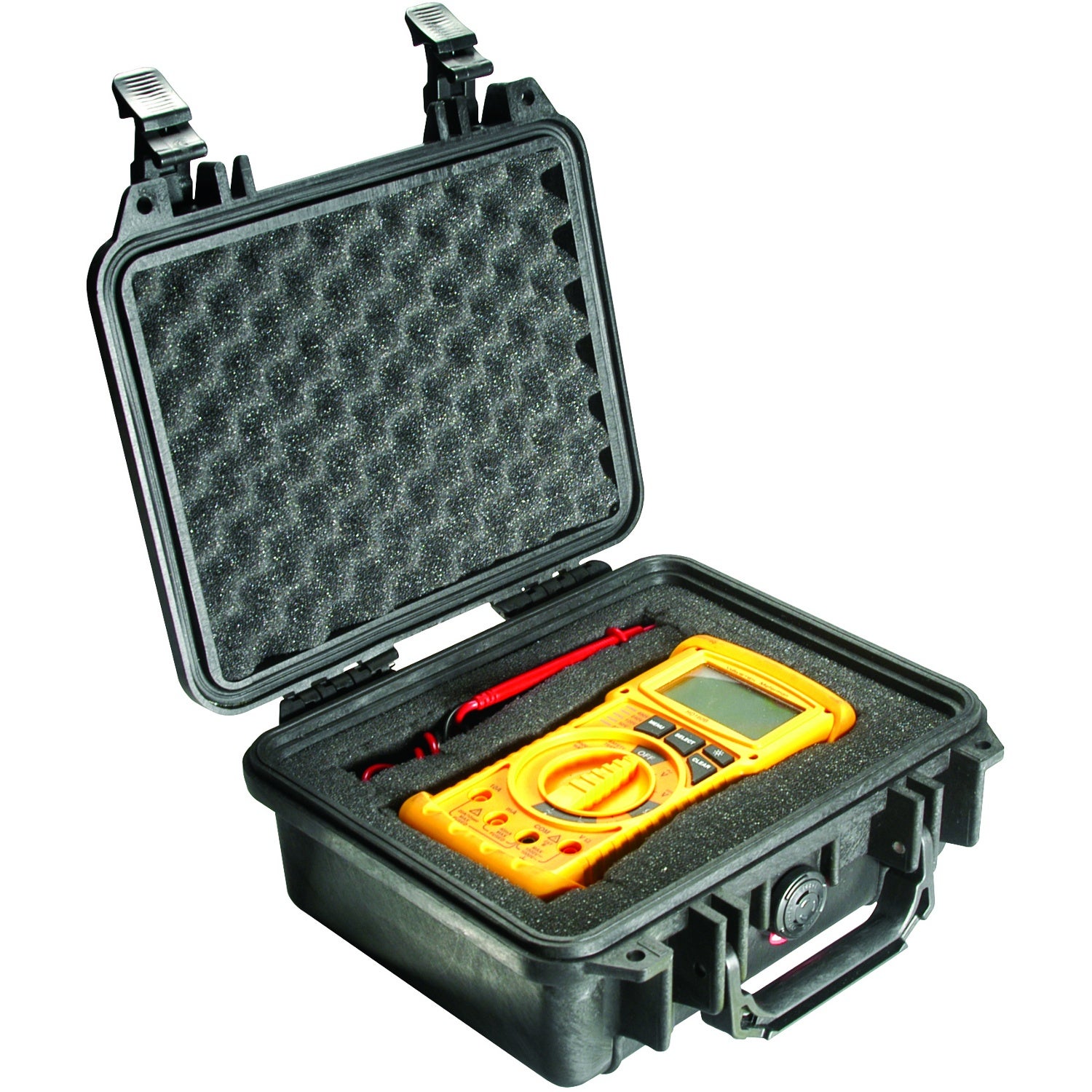 Peli 1200 SVF flightcase zilver met schuim 235x181x105 mm