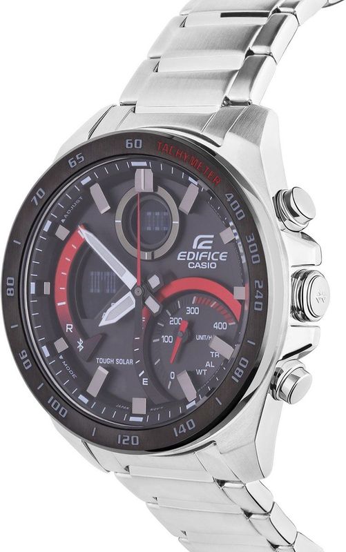 Casio Heren Kwarts Horloge met Roestvrij Stalen Armband ECB-900DB-1AER,effen