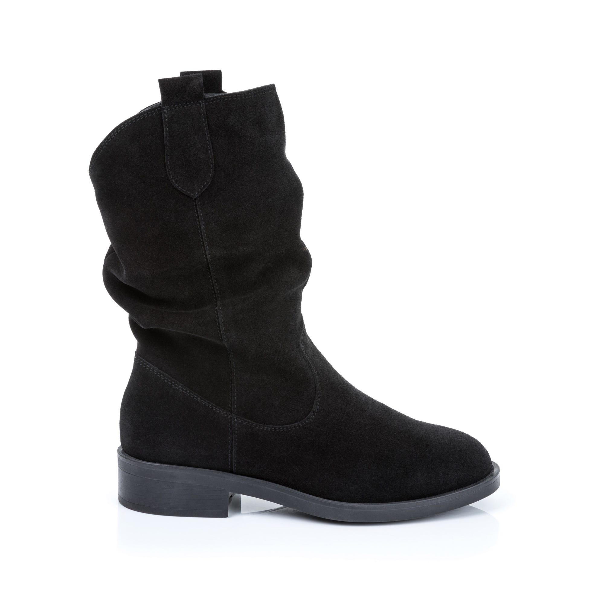 Boots Femme en cuir noir