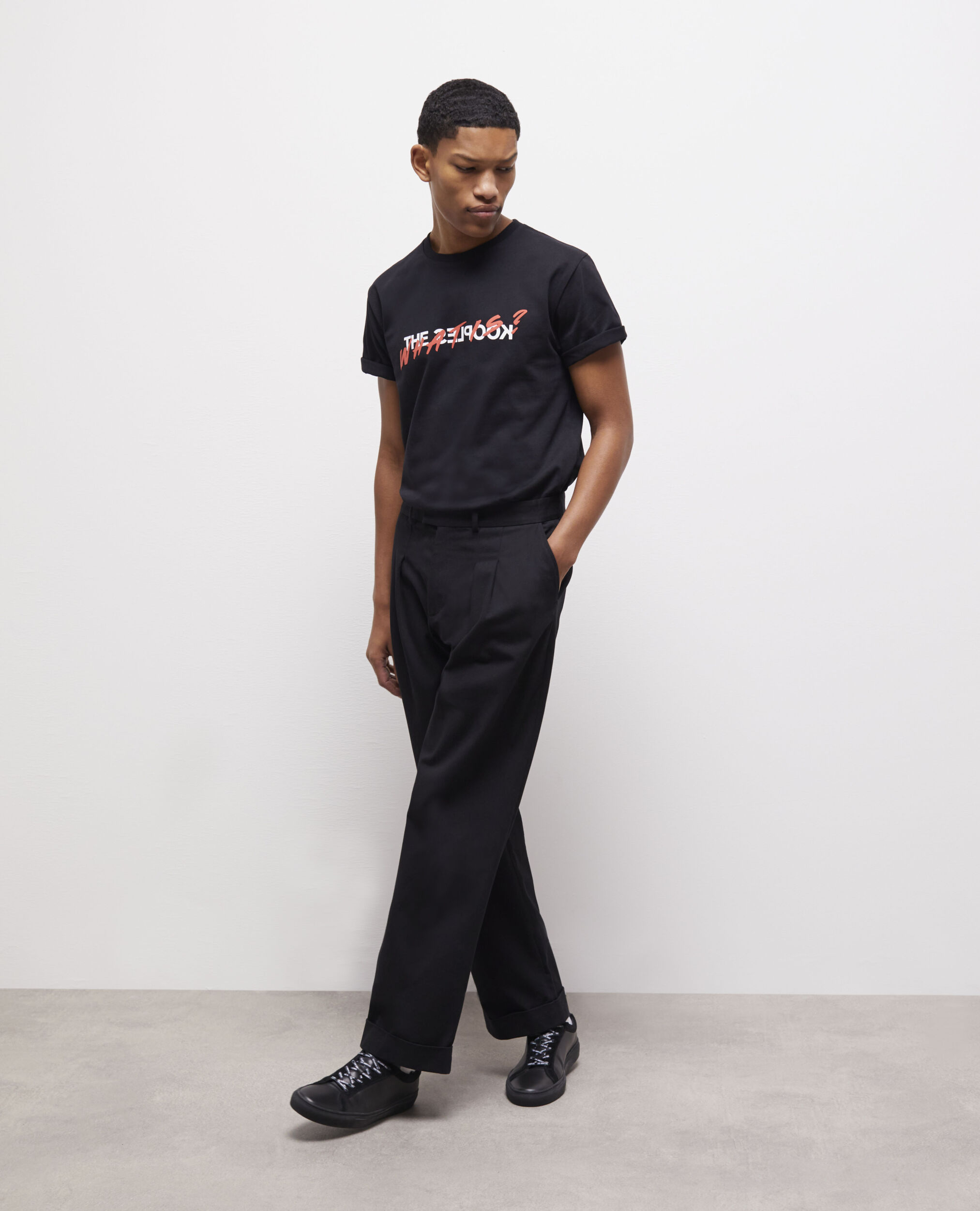 Pantalon large noir