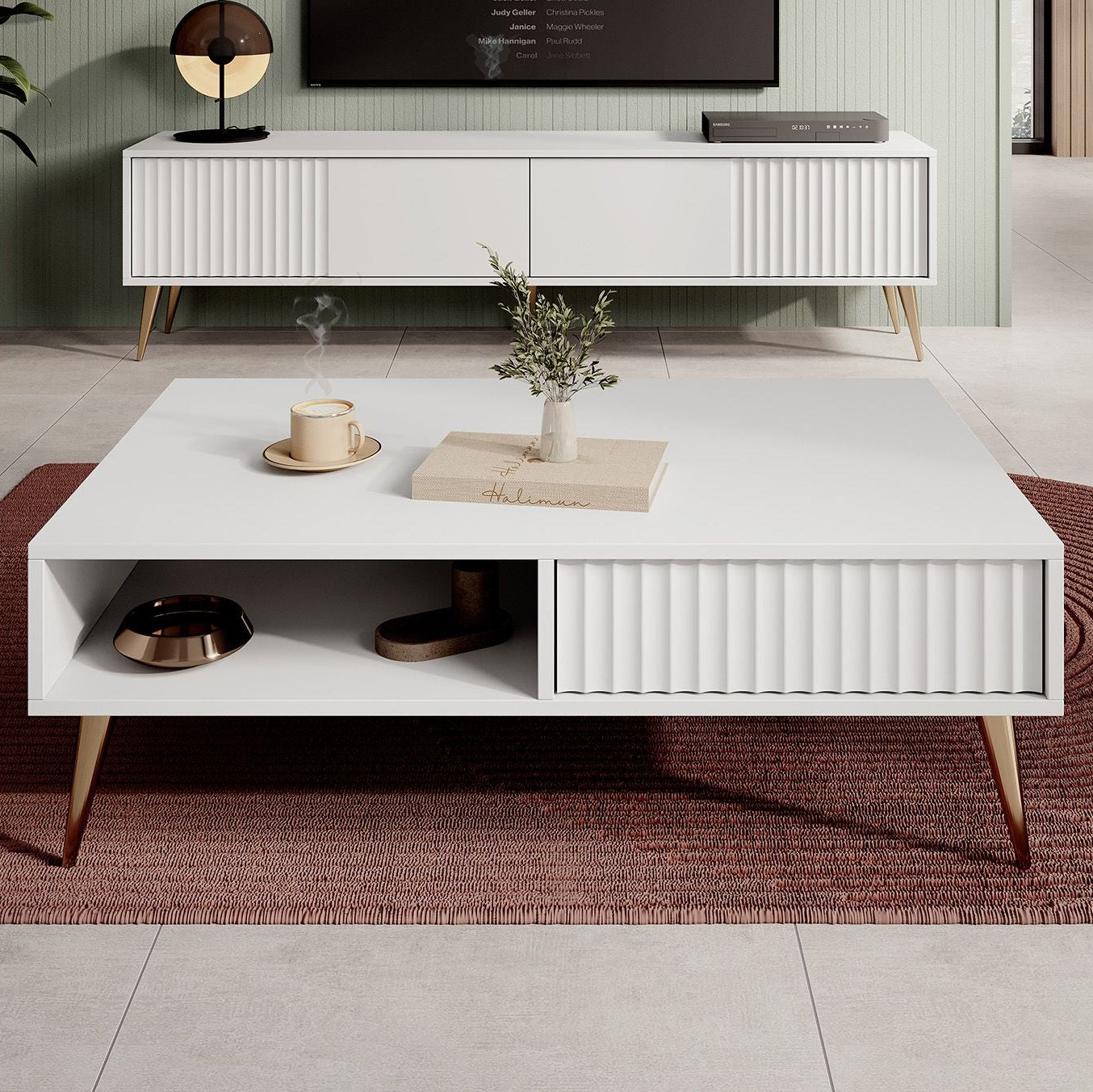 Winq - Salontafel 2 lades - Wit