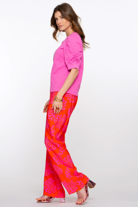 Geisha oranje dames broek