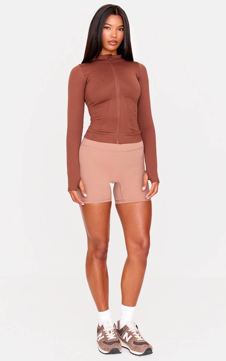 Chocolat Veste Sans Coutures