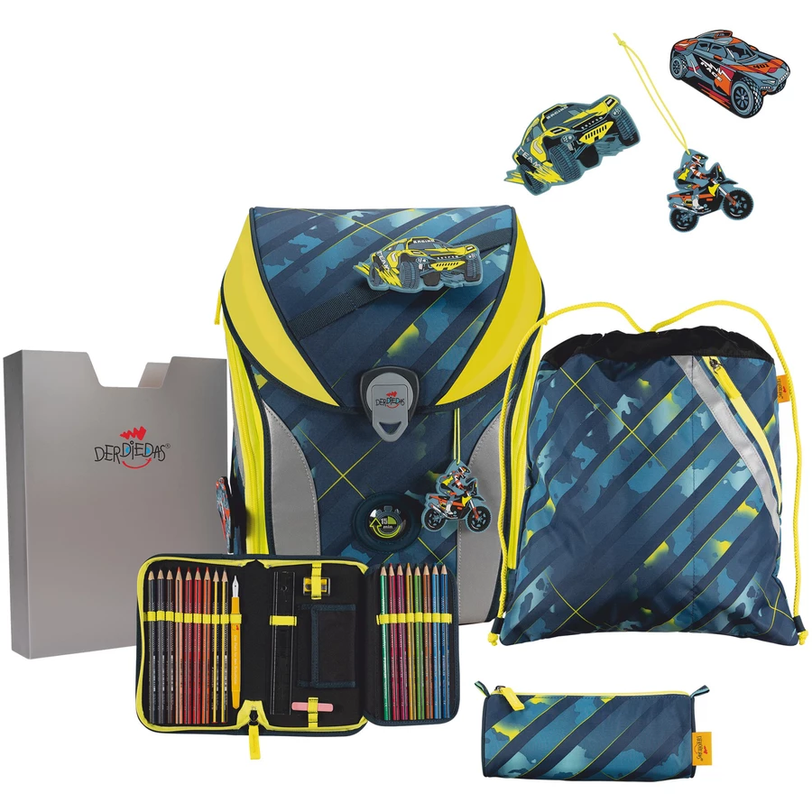 DerDieDas ErgoFlex Max - Schulranzen Set 5tlg. 950 g Speed Challenge