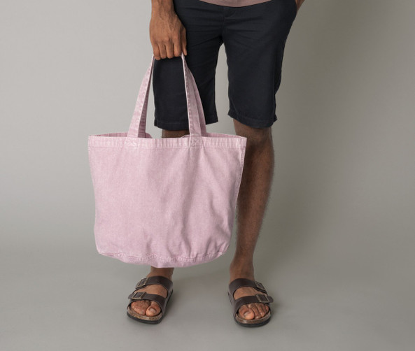 WESTFORD MILL WM345 - Sac shopping ovale en coton recyclé délavé
