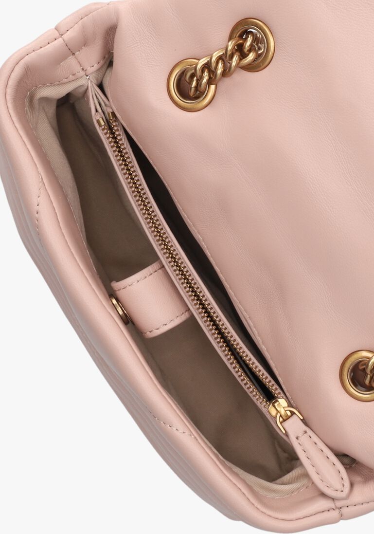 roze pinko schoudertas love puff mini