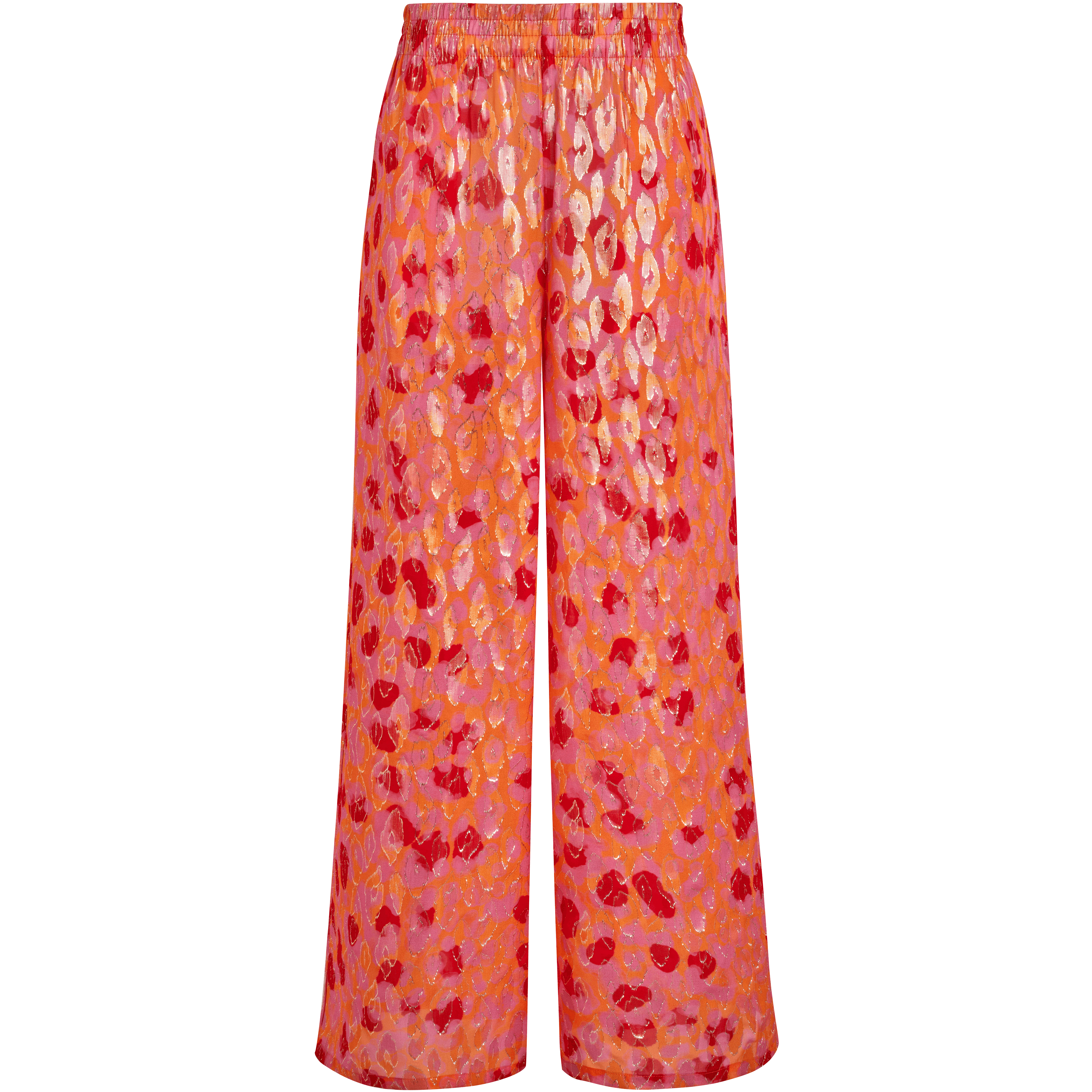 Pantalon Fluide en Soie Femme New Leopard