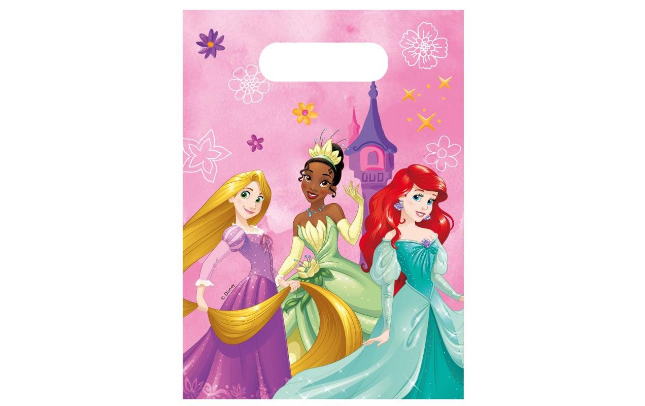 Geschenktasche Princess 6 Stück, 16 x 23.5 cmPlastiktüten für Mitgebsel nach der Party