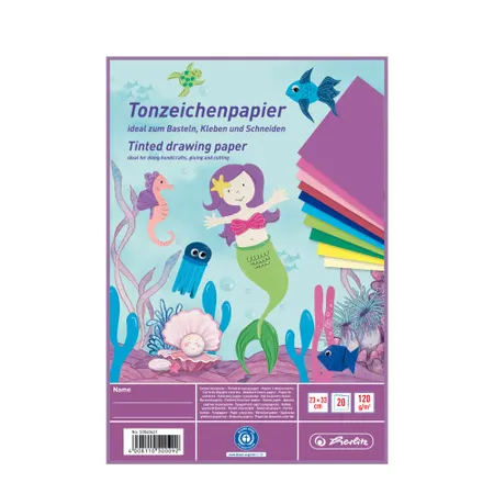 Herlitz Tonpapier Mermaid 23x33cm 20 Blatt