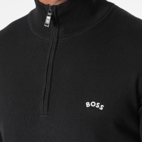 Pull Col Zippé Zallo 50482403 Noir