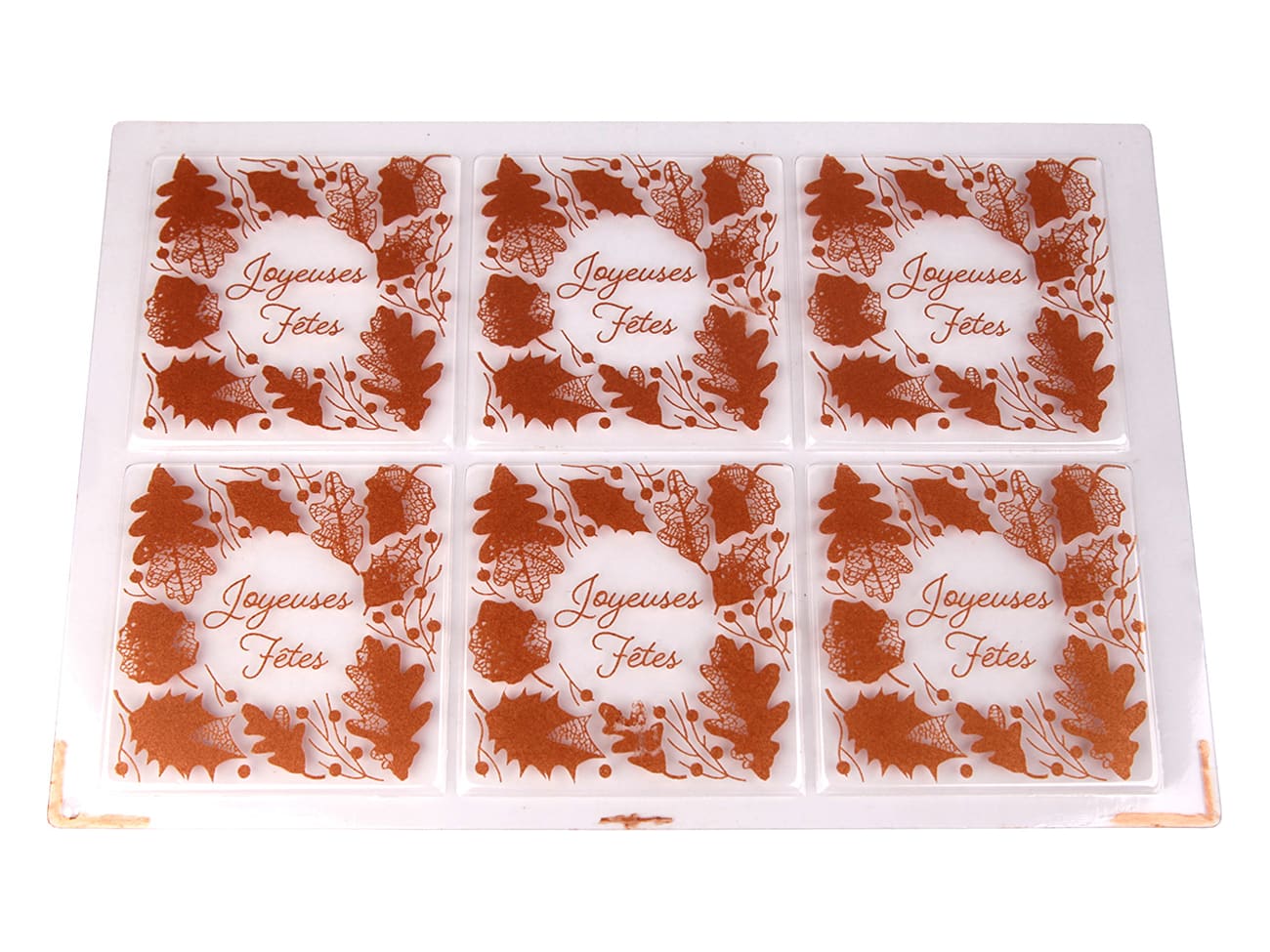 Moule pour embout de bûche - design clairière pré imprimé - Florensuc