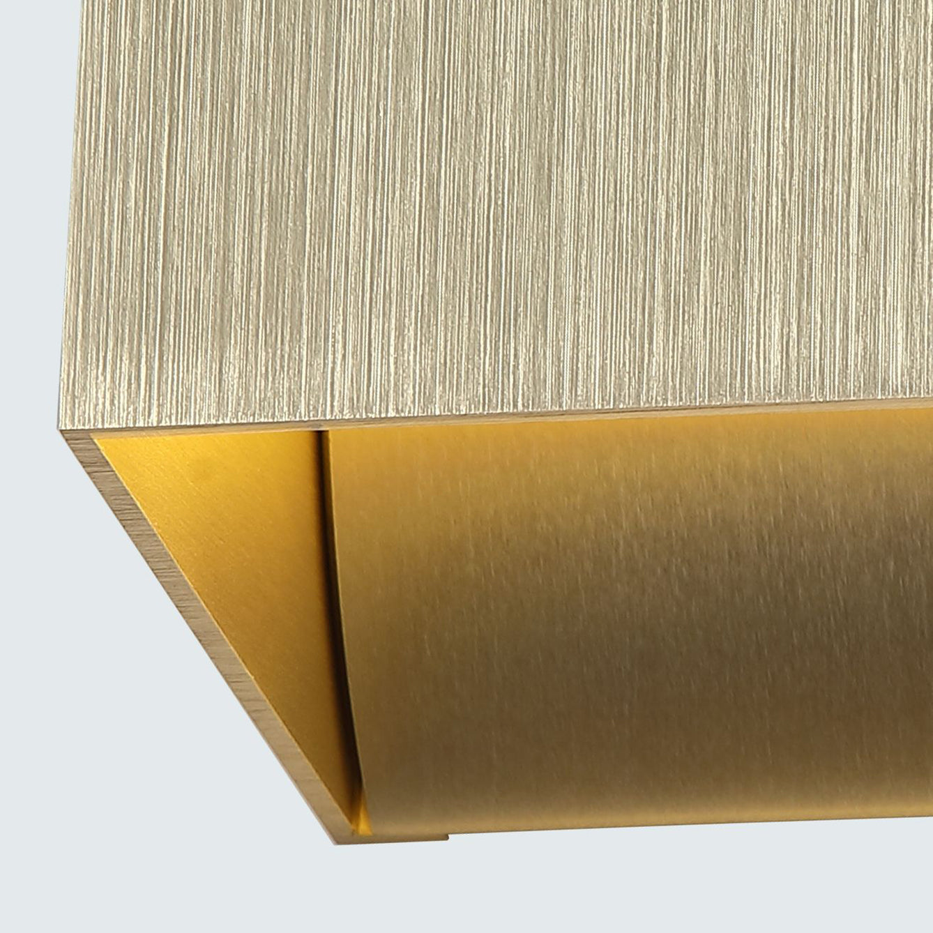Searchlight Wall Wandlamp Vierkant - H 9,7 cm - Goud