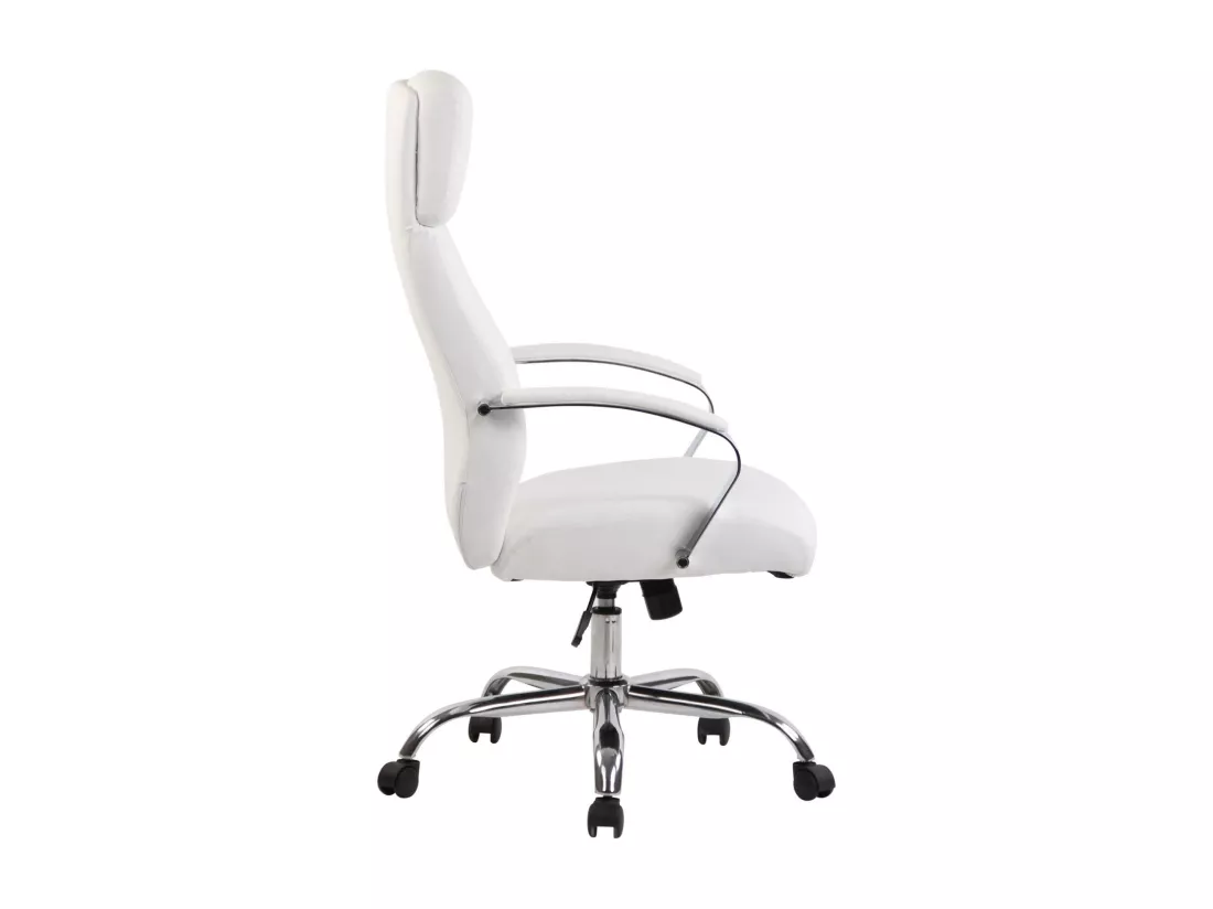 Chaise de bureau - Similicuir - Blanc - Faro XL