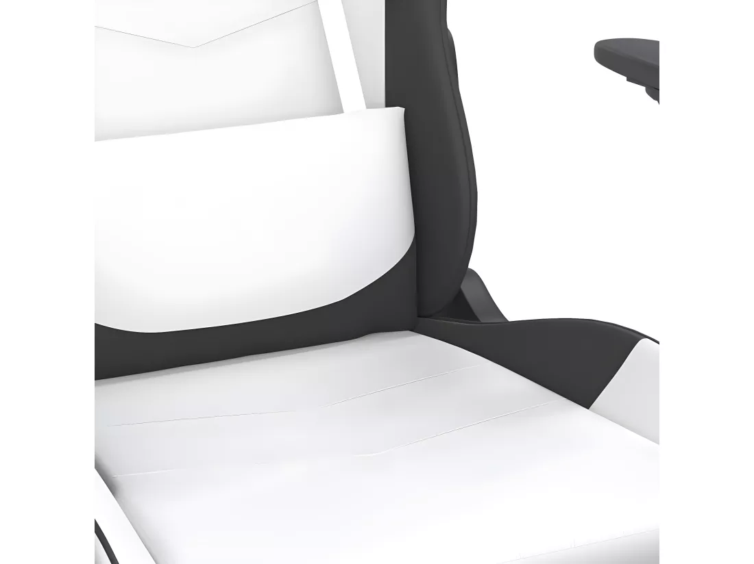 Chaise de jeu Blanc et noir Similicuir