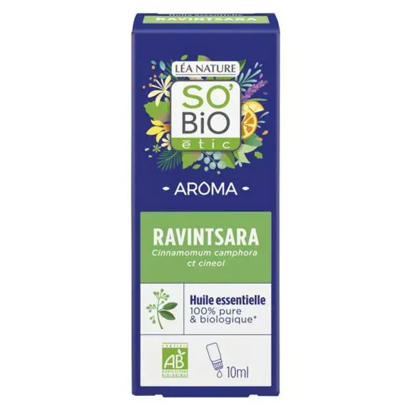 Óleo Essencial de Ravintsara Orgânico So'Bio Étic Aroma 10ml