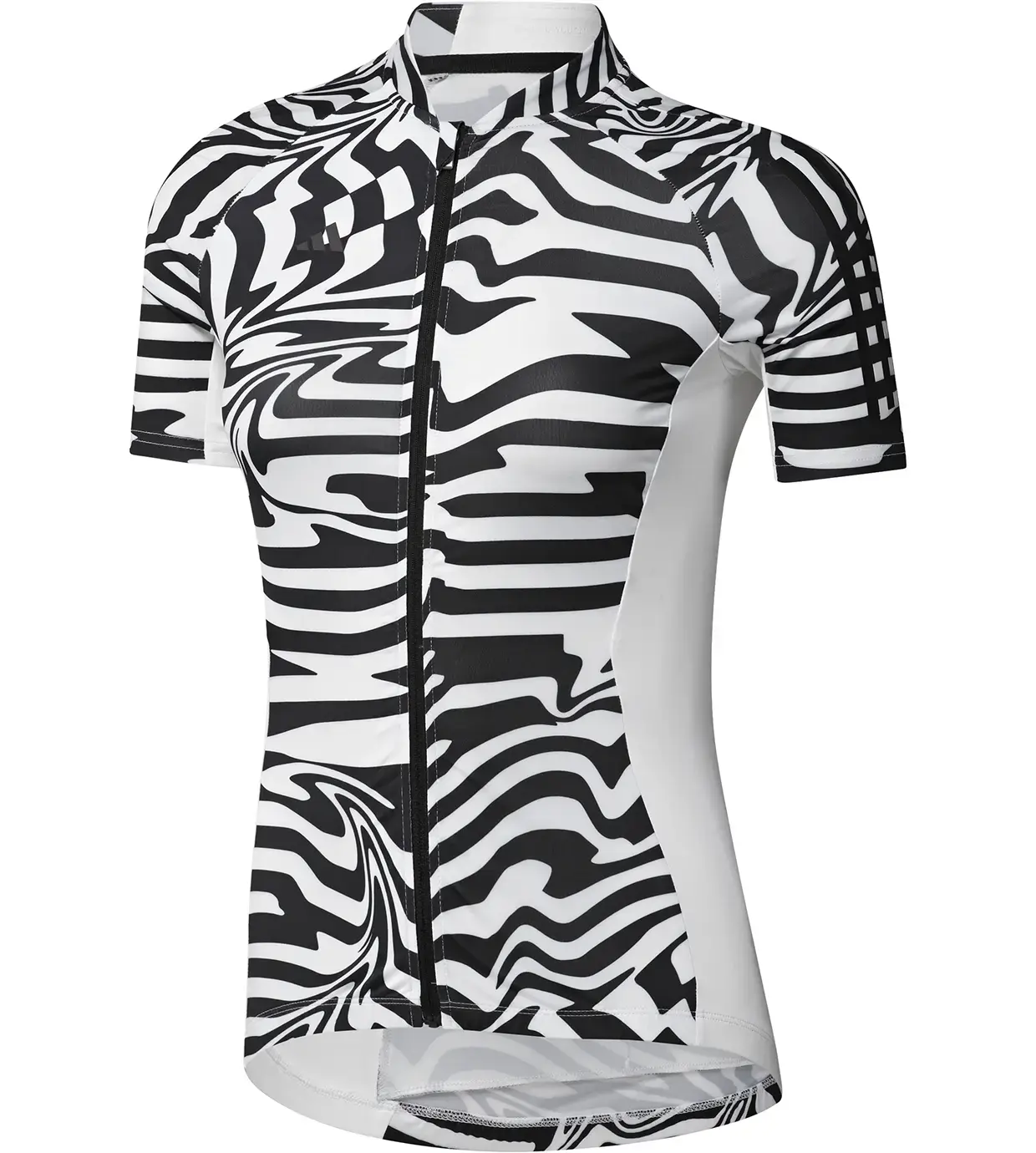 adidas Essential FZ Fietsshirt Korte Mouwen Wit/Zwart Dames
