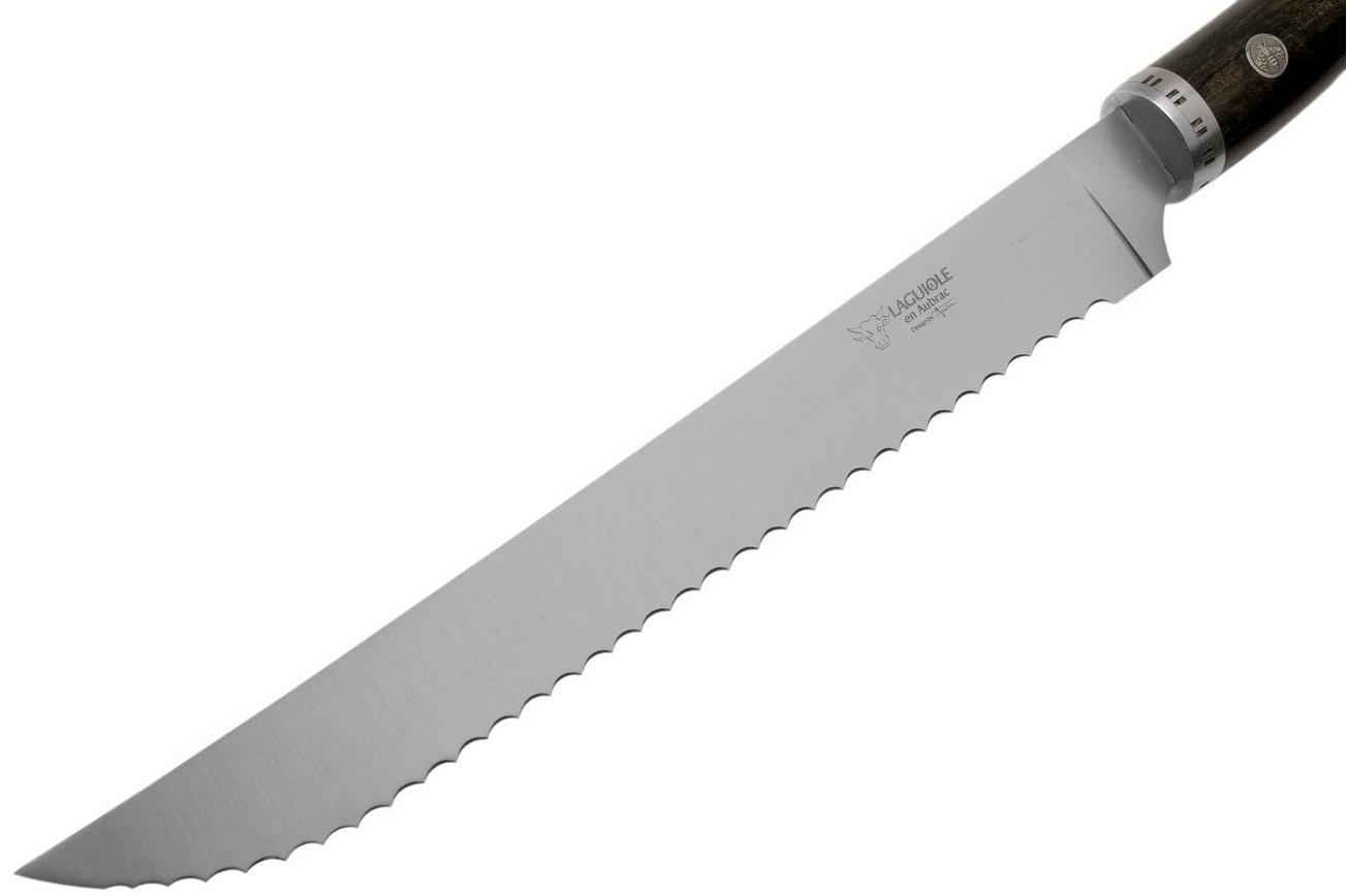 Laguiole en Aubrac Gourmet PGO25EBI broodmes ebbenhout 25 cm