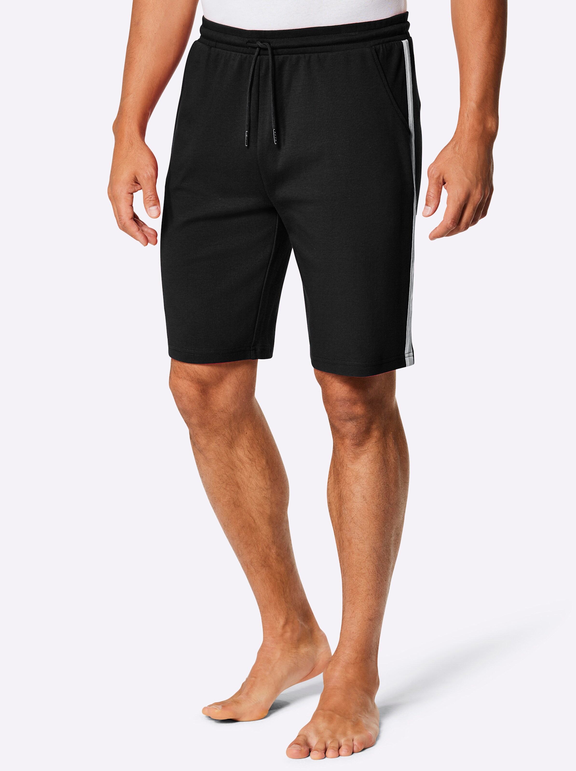 feel good Bermuda in dunkelrot + schwarz