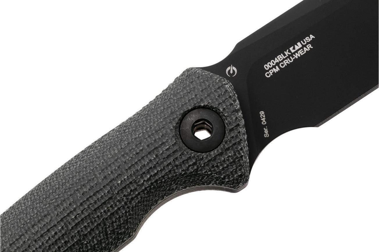 Zero Tolerance 0004BLK, Black CPM Cru-Wear, Black Micarta vaststaand mes