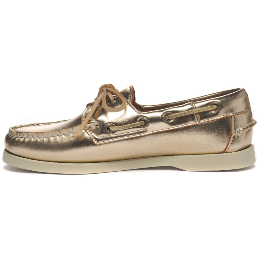 DOCKSIDES EN CUIR DORE POUR FEMME