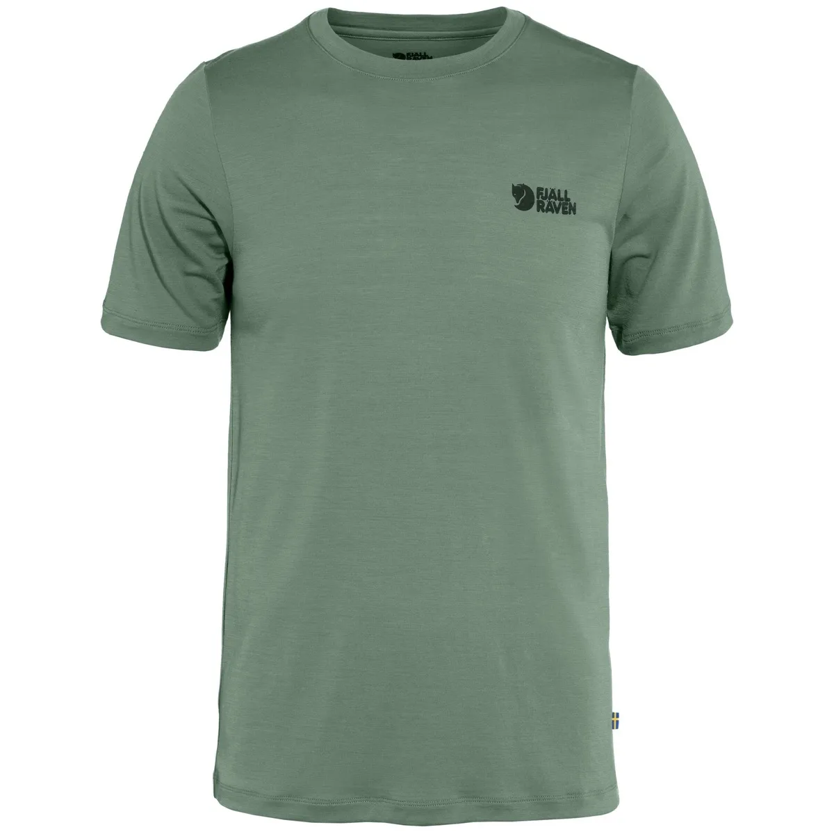 Fjällräven Men's Abisko Wool Logo Short Sleeve Patina Green