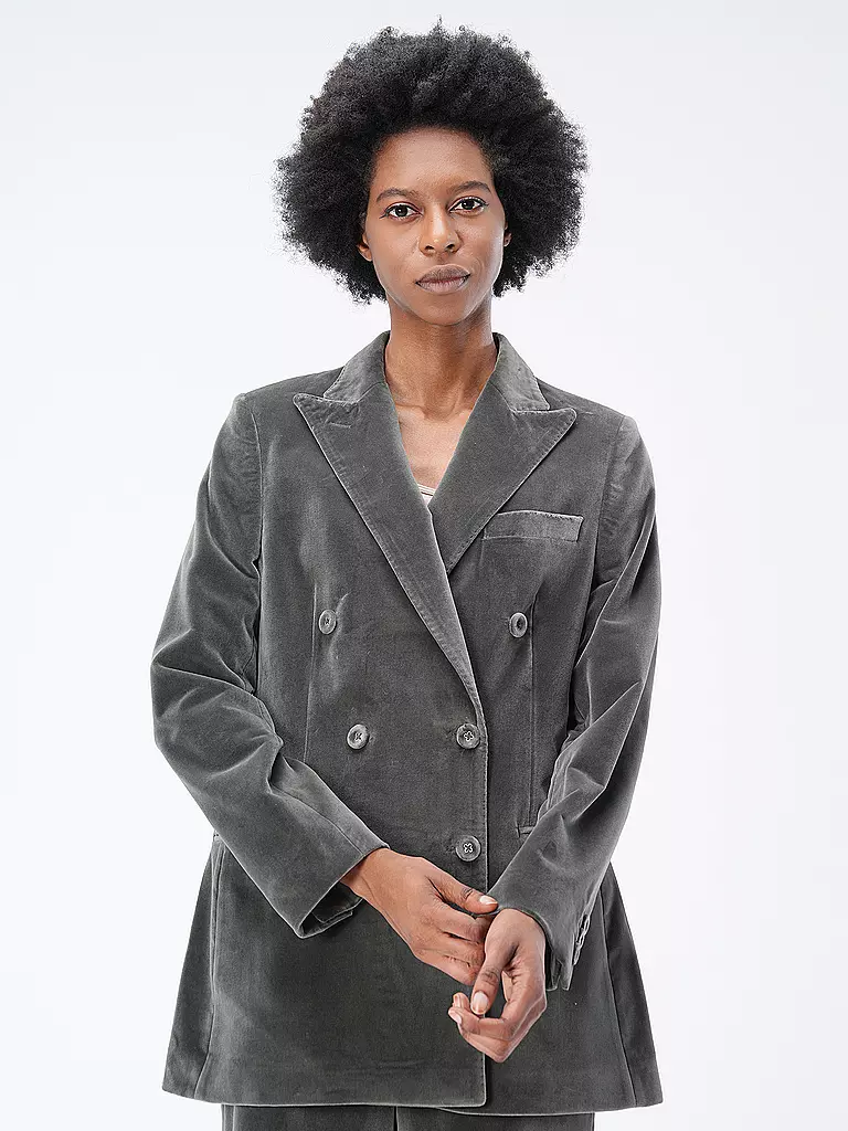 OFFICINE GENERALE Samtblazer MANON grau